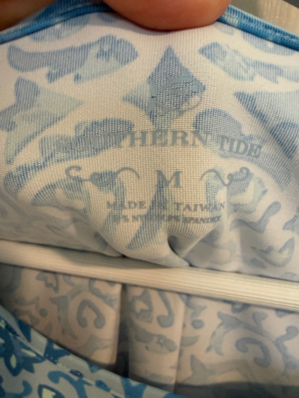 Southern Tide Whitnee Performance Dress blue on blue geometric - Picture 2 of 8